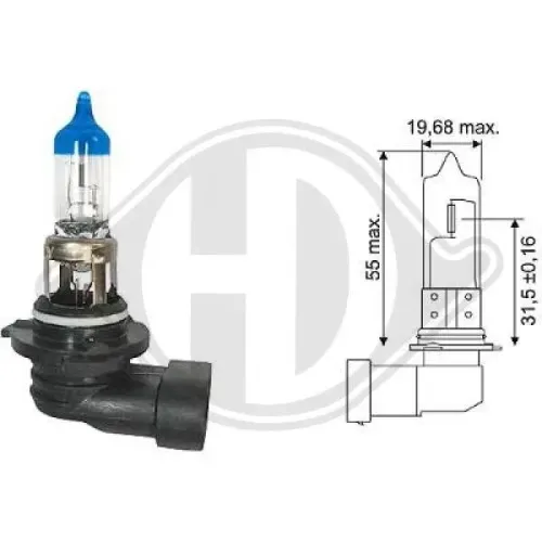 Glühlampe, Fernscheinwerfer 12 V 60 W HB3 DIEDERICHS LID10068 Bild Glühlampe, Fernscheinwerfer 12 V 60 W HB3 DIEDERICHS LID10068