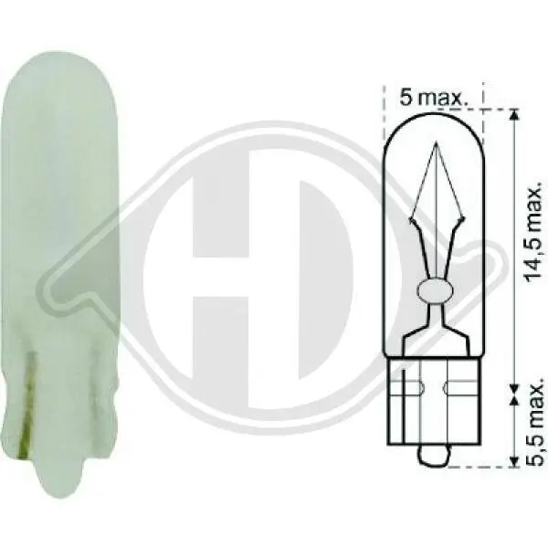 Glühlampe, Instrumentenbeleuchtung 12 V 1,2 W DIEDERICHS LID10086