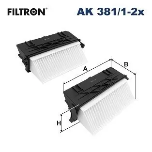 Luftfilter FILTRON AK 381/1-2x Bild Luftfilter FILTRON AK 381/1-2x