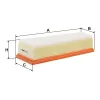 Luftfilter rechts FILTRON AP 119/8 Bild Luftfilter rechts FILTRON AP 119/8