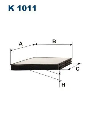 Filter, Innenraumluft FILTRON K 1011 Bild Filter, Innenraumluft FILTRON K 1011