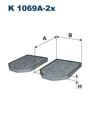 Filter, Innenraumluft FILTRON K 1069A-2x Bild Filter, Innenraumluft FILTRON K 1069A-2x