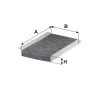 Filter, Innenraumluft FILTRON K 1093A Bild Filter, Innenraumluft FILTRON K 1093A