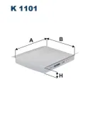 Filter, Innenraumluft FILTRON K 1101