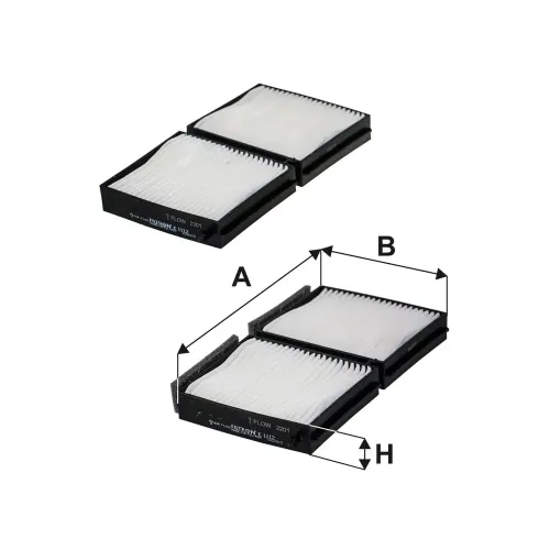 Filter, Innenraumluft FILTRON K 1112-2x Bild Filter, Innenraumluft FILTRON K 1112-2x