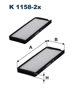 Filter, Innenraumluft FILTRON K 1158-2x