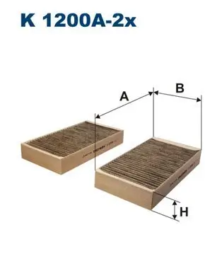 Filter, Innenraumluft FILTRON K 1200A-2x Bild Filter, Innenraumluft FILTRON K 1200A-2x