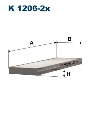 Filter, Innenraumluft FILTRON K 1206-2x Bild Filter, Innenraumluft FILTRON K 1206-2x