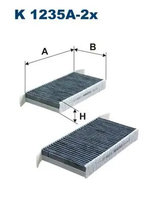 Filter, Innenraumluft FILTRON K 1235A-2x Bild Filter, Innenraumluft FILTRON K 1235A-2x