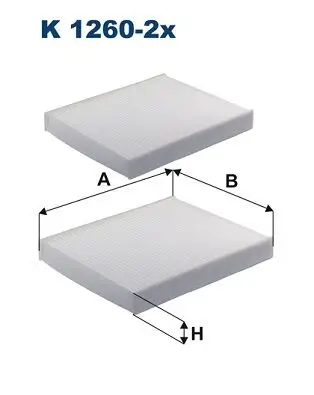 Filter, Innenraumluft FILTRON K 1260-2x