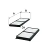 Filter, Innenraumluft FILTRON K 1262-2x Bild Filter, Innenraumluft FILTRON K 1262-2x