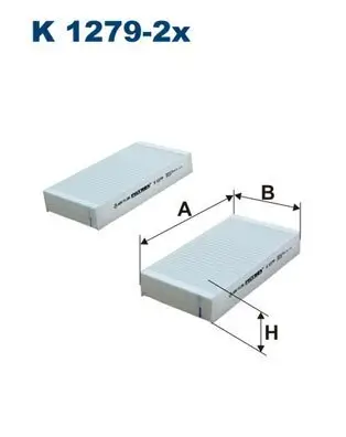 Filter, Innenraumluft FILTRON K 1279-2x Bild Filter, Innenraumluft FILTRON K 1279-2x