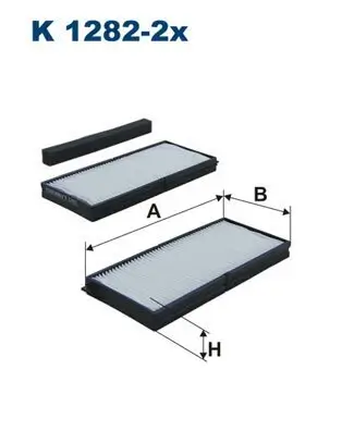 Filter, Innenraumluft FILTRON K 1282-2x Bild Filter, Innenraumluft FILTRON K 1282-2x