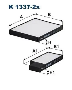 Filter, Innenraumluft FILTRON K 1337-2x