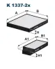 Filter, Innenraumluft FILTRON K 1337-2x