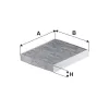 Filter, Innenraumluft FILTRON K 1369A Bild Filter, Innenraumluft FILTRON K 1369A