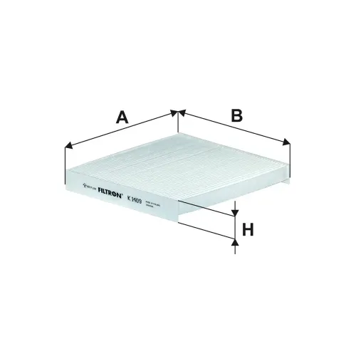 Filter, Innenraumluft FILTRON K 1409 Bild Filter, Innenraumluft FILTRON K 1409