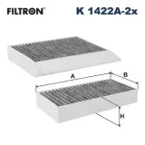 Filter, Innenraumluft FILTRON K 1422A-2x