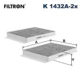 Filter, Innenraumluft FILTRON K 1432A-2x