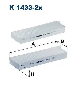 Filter, Innenraumluft FILTRON K 1433-2x