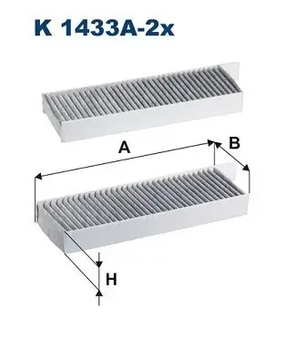 Filter, Innenraumluft FILTRON K 1433A-2x