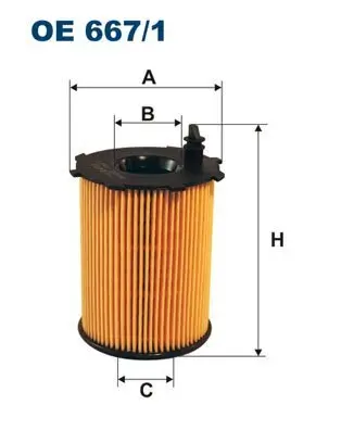 Ölfilter FILTRON OE 667/1 Bild Ölfilter FILTRON OE 667/1