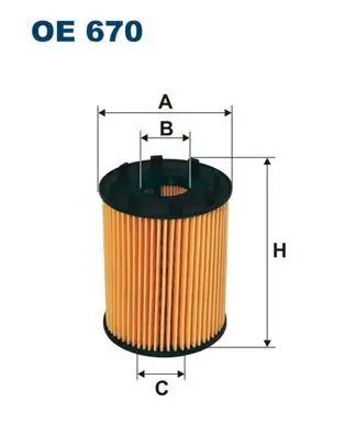 Ölfilter FILTRON OE 670 Bild Ölfilter FILTRON OE 670