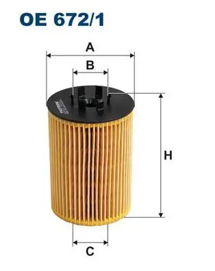 Ölfilter FILTRON OE 672/1 Bild Ölfilter FILTRON OE 672/1