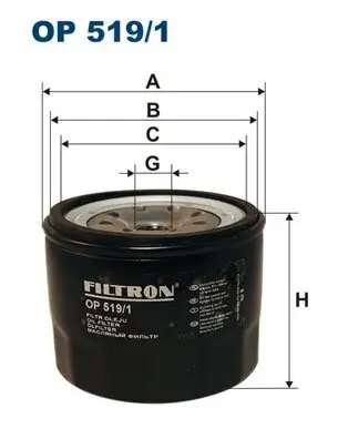 Ölfilter FILTRON OP 519/1 Bild Ölfilter FILTRON OP 519/1