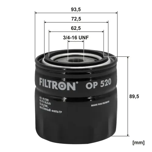Ölfilter FILTRON OP 520 Bild Ölfilter FILTRON OP 520