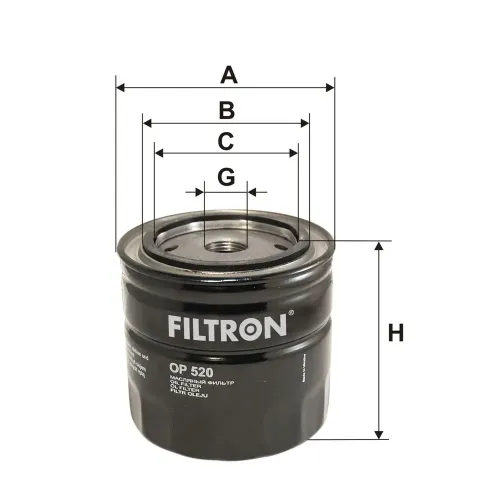 Ölfilter FILTRON OP 520 Bild Ölfilter FILTRON OP 520