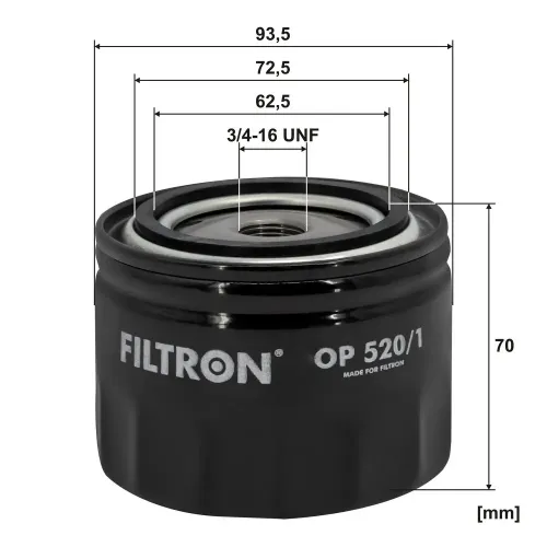 Ölfilter FILTRON OP 520/1 Bild Ölfilter FILTRON OP 520/1