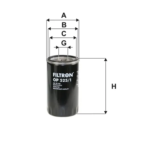 Ölfilter FILTRON OP 525/1 Bild Ölfilter FILTRON OP 525/1