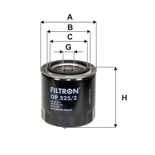 Ölfilter FILTRON OP 525/2 Bild Ölfilter FILTRON OP 525/2