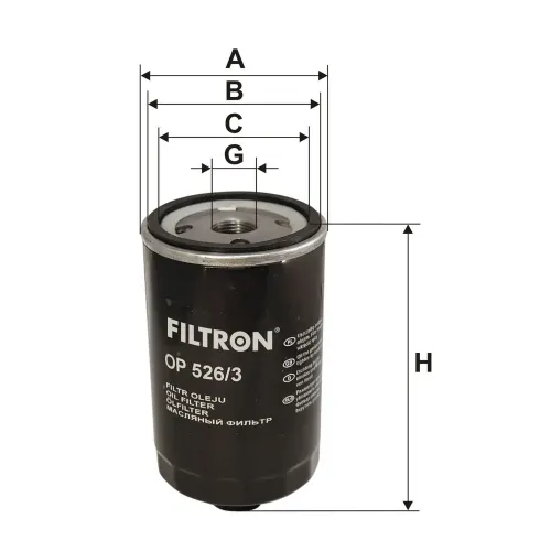 Ölfilter FILTRON OP 526/3 Bild Ölfilter FILTRON OP 526/3