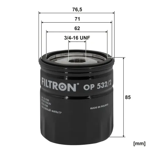 Ölfilter FILTRON OP 532/2 Bild Ölfilter FILTRON OP 532/2