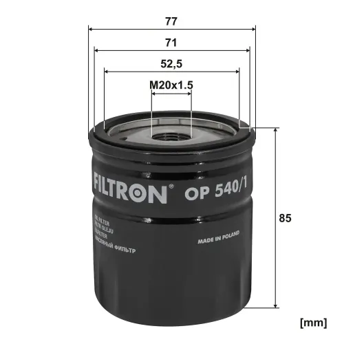 Ölfilter FILTRON OP 540/1 Bild Ölfilter FILTRON OP 540/1