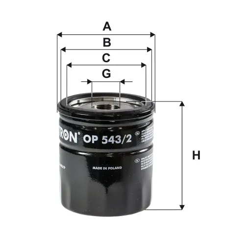 Ölfilter FILTRON OP 543/2 Bild Ölfilter FILTRON OP 543/2