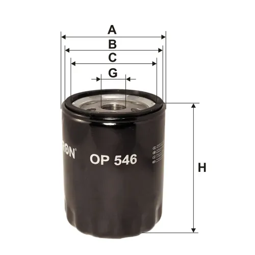 Ölfilter FILTRON OP 546 Bild Ölfilter FILTRON OP 546