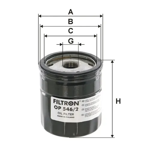Ölfilter FILTRON OP 546/2 Bild Ölfilter FILTRON OP 546/2