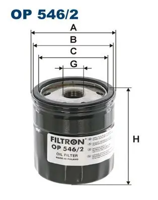 Ölfilter FILTRON OP 546/2