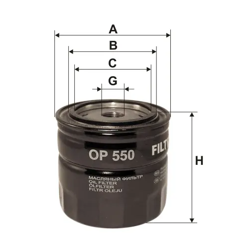 Ölfilter FILTRON OP 550 Bild Ölfilter FILTRON OP 550