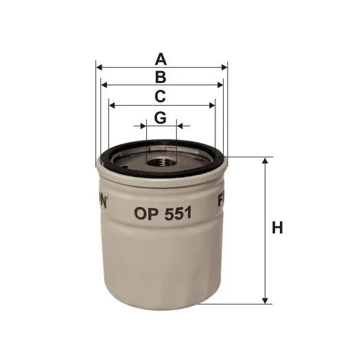 Ölfilter FILTRON OP 551 Bild Ölfilter FILTRON OP 551