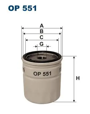 Ölfilter FILTRON OP 551