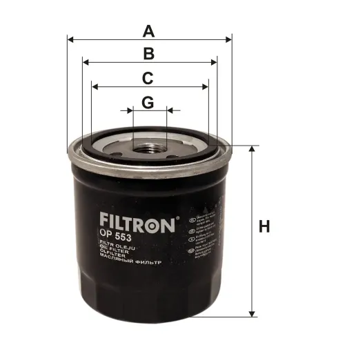 Ölfilter FILTRON OP 553 Bild Ölfilter FILTRON OP 553