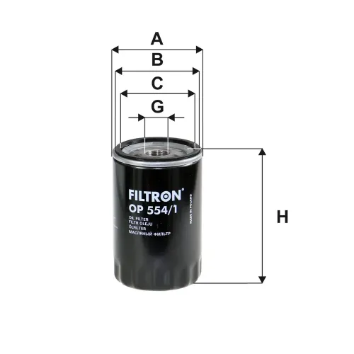 Ölfilter FILTRON OP 554/1 Bild Ölfilter FILTRON OP 554/1
