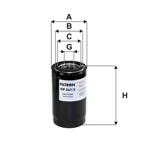 Ölfilter FILTRON OP 567/2 Bild Ölfilter FILTRON OP 567/2