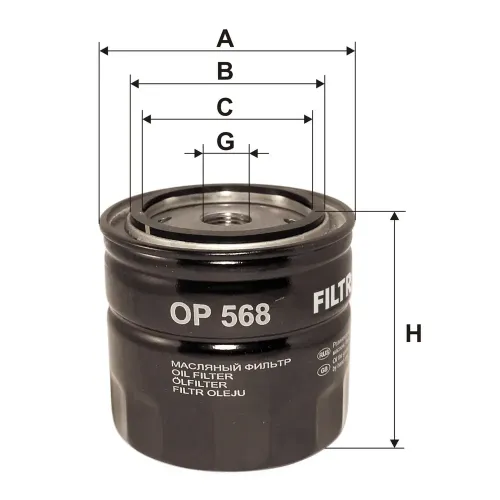 Ölfilter FILTRON OP 568 Bild Ölfilter FILTRON OP 568