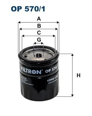 Ölfilter FILTRON OP 570/1 Bild Ölfilter FILTRON OP 570/1