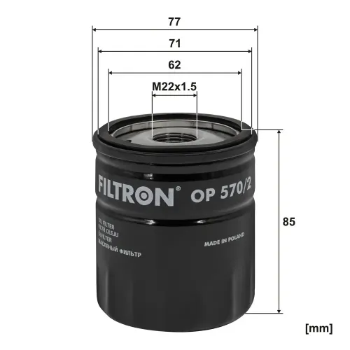 Ölfilter FILTRON OP 570/2 Bild Ölfilter FILTRON OP 570/2